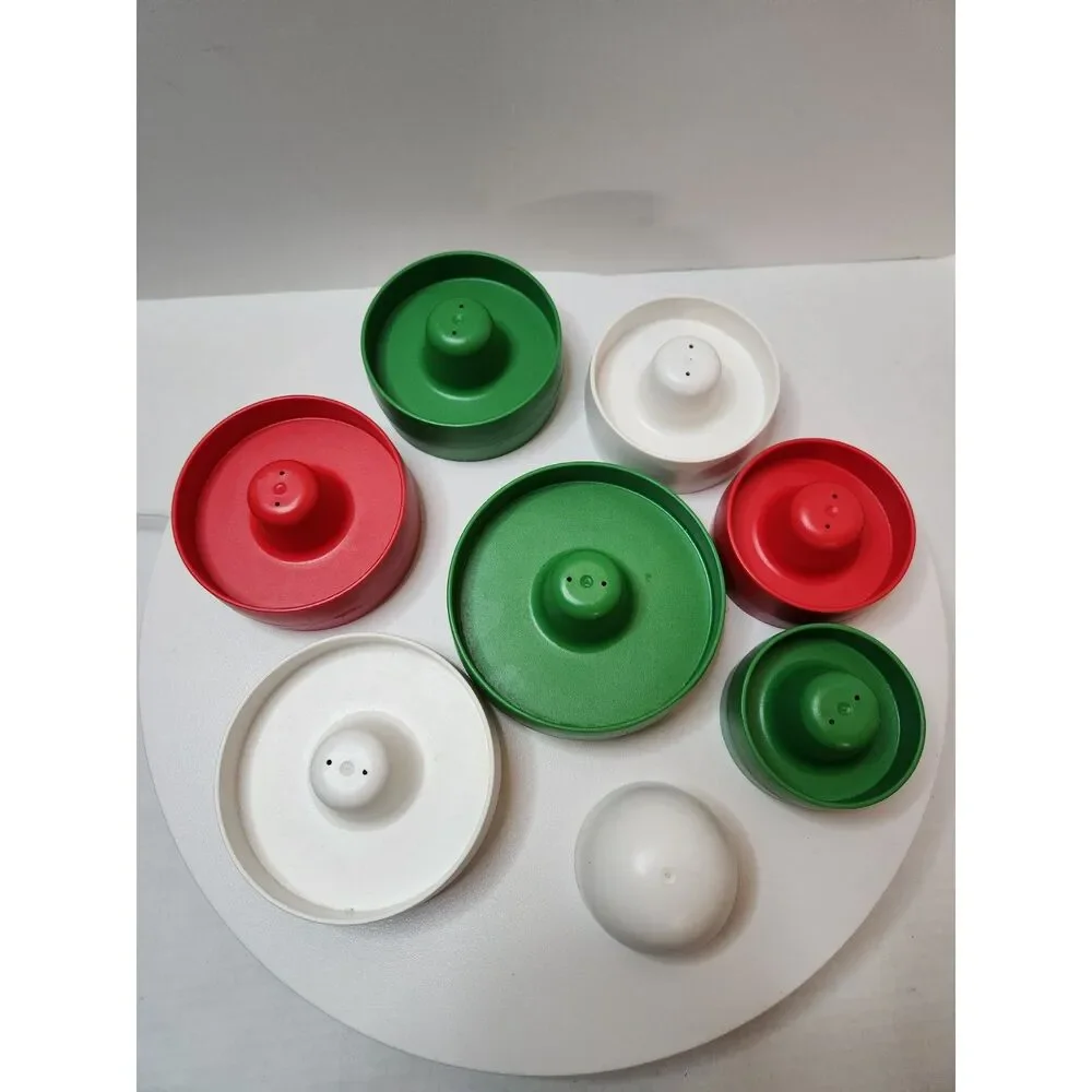 Green Toys 8‑Piece Stacking Set – Red White Green Learning Toy